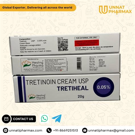 Tretiheal 0.05% – Tretinoin Cream USP - UNNATI PHARMAX