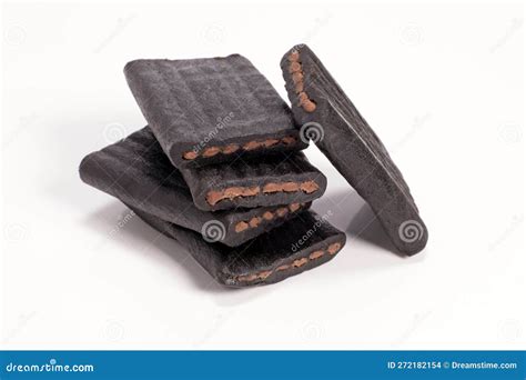Stack of Black Licorice Candies on White Background Stock Photo - Image ...