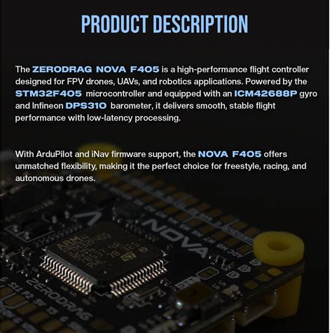 Zerodrag Nova F4 Flight Controller Made In India – Fully Solder-Less ...