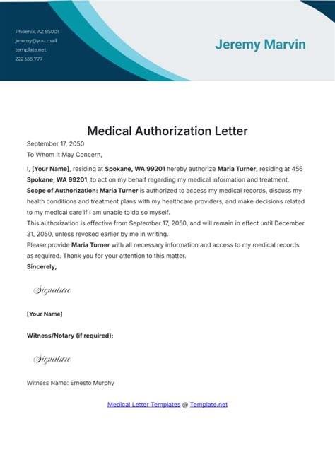Free School Authorization Letter Template to Edit Online