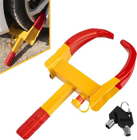 Amazon.com: Heavy Duty Wheel Clamp Lock Endxedo Adjustable Security Trailer Wheel Lock Universal ...