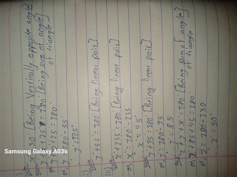 Find the values of x, y and z in each of the following figures ...