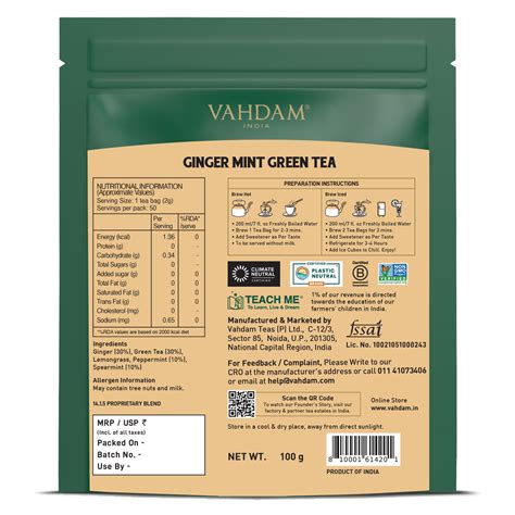 Buy Ginger Mint Green Tea Online @ Best Prices in India
