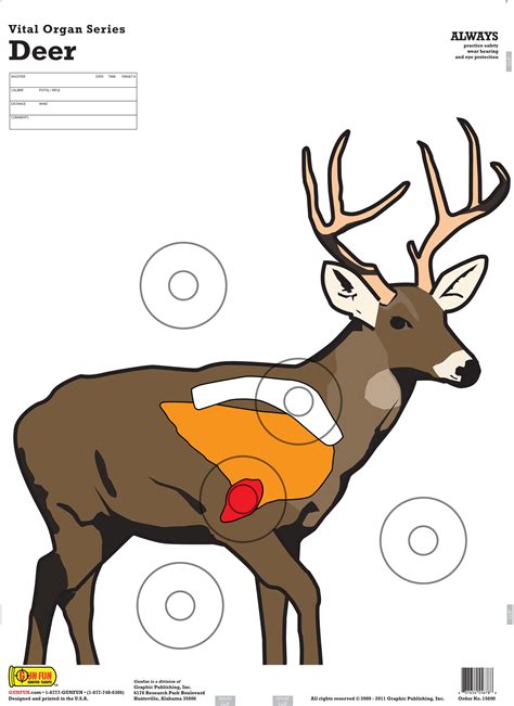 Deer Vitals Target Printable