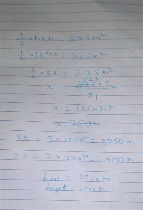 8. The base and height of a triangle is in the ratio 3:2. If its area ...