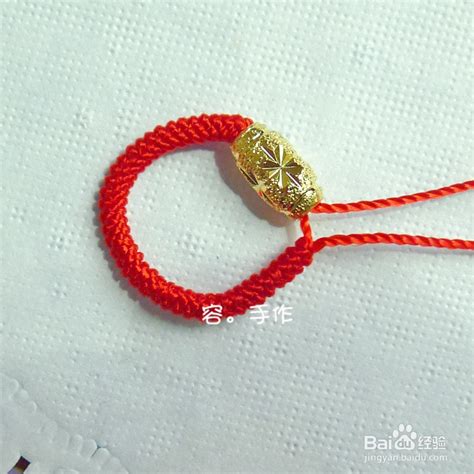 容。手作 自己DIY编织红绳转运珠戒指-百度经验