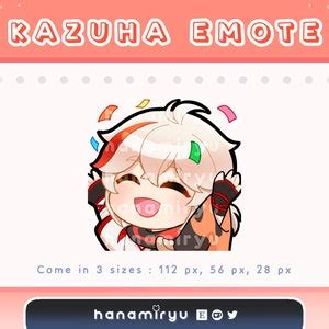 Buy Kazuha Kaedehara Emotes Pack Cute Chibi Genshin Impact Emoji Online ...