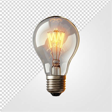 Premium PSD | Light bulb isolated on transparent background