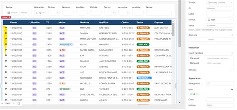 Image result for Table with Header Action Buttons HTML