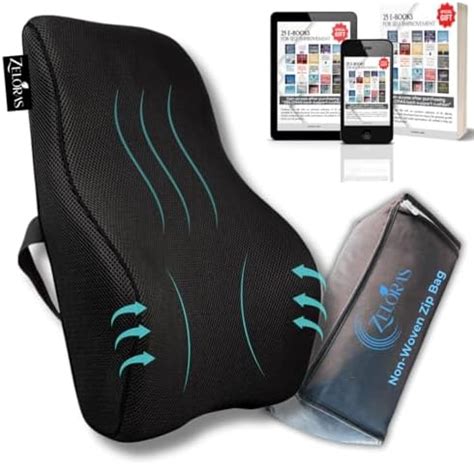 Sleepsia Lumbar Support Memory Foam Orthopedic Back Cushion – Back Rest ...