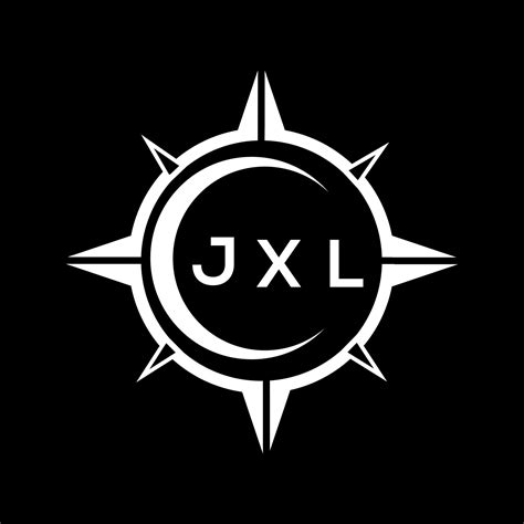 JXL abstract technology circle setting logo design on black background ...