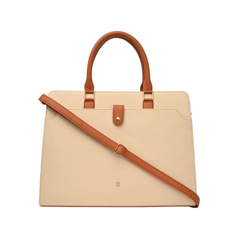 Buy Horra Women Pu Solid Beige Handbag (L) Online
