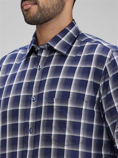 Colorplus Blue Checks Regular Fit Cotton Casual Shirt – MyRaymond