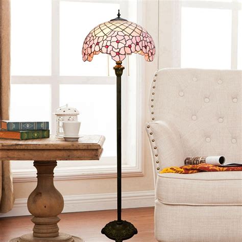 Tiffany Glass Lamp Stand 14 Inch European Luxury Stained Glass Shades