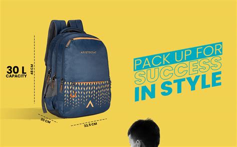 Buy Aristocrat 30 Litres Solid Pattern Bean Backpack (Navy Blue, Medium ...