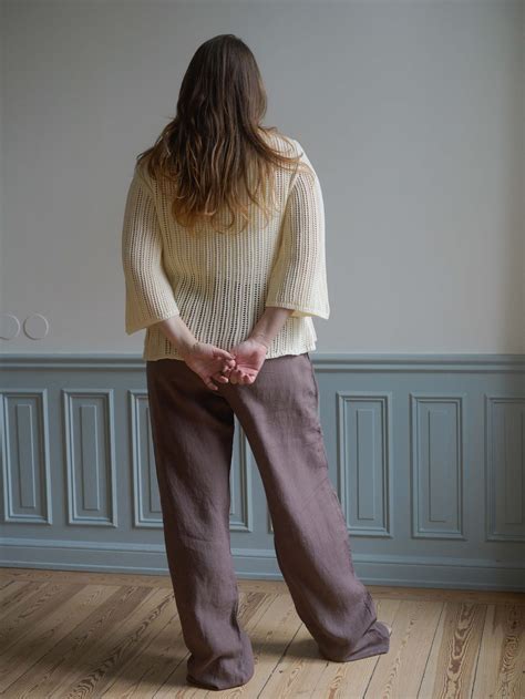 Linen Pants Brown - Tall - Brown | Djerf Avenue