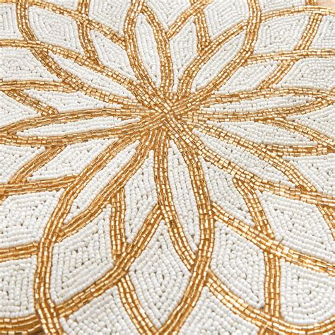 Buy Halycon Dahlia Beaded Placemat from Home Centre at just INR 799.0