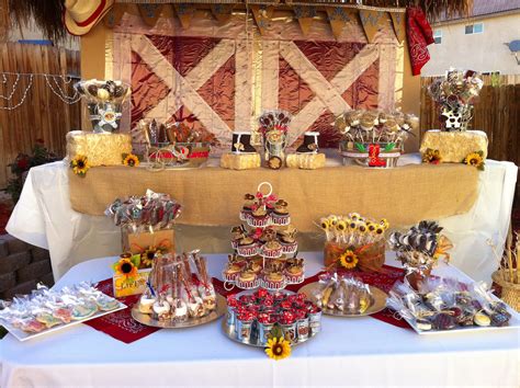 Western candy table Country Themed Parties, Country Party, Western ...