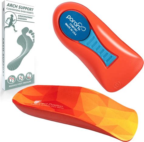 Plantar Fasciitis Relief Arch Support Shoe Inserts for Women and Men, Heel Cup for Heel Pain ...