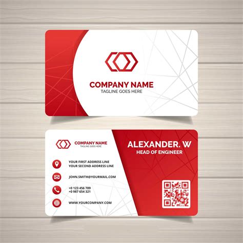 Red Corporate Business card Templates | Free Customize Visiting Cards ...