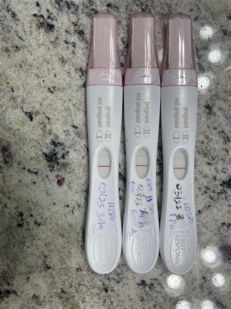 Frer Test Progression 10 and 11 Dpo . The first test is from 1pm 10DO ...