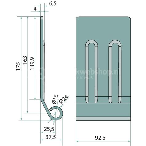 Granit Beschermflap - 1800220007 | Afmetingen: 175 x 4 mm | Breedte: 92 ...