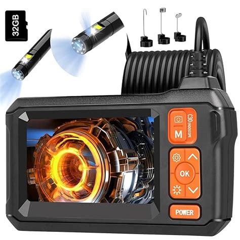 Bequest Dual Lens Borescope - 4.3" Endoscope with Light, IP67 ...