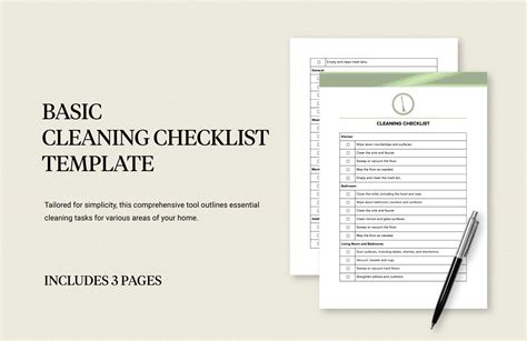 Editable Cleaning Checklist Templates in Adobe PDF to Download