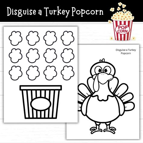 Disguise a Turkey Popcorn, Popcorn Turkey, Turkey Disguise, Classroom ...