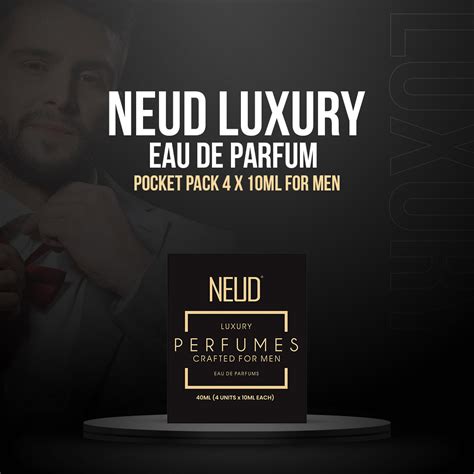 NEUD Luxury Pocket Perfume Gift Set for Men - 4 Vials x 10ml Each