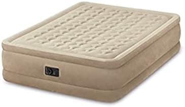 Intex Polyester Queen Ultra Plush Fiber-Tech Airbed Air Mattress Bed ...