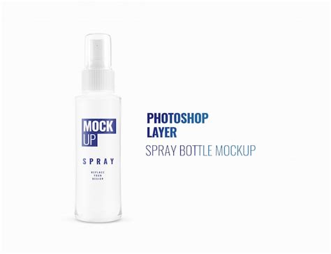 White spray bottle mockup realistic 3d rendering | Premium PSD