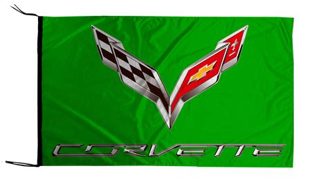 Chevrolet Corvette C7 Landscape Green Flag / Banner 5 X 3 Ft (150 x 90 cm) - Flags Delivery