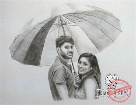 Handmade sketch order: Buy pencil portrait online from charcoal artists