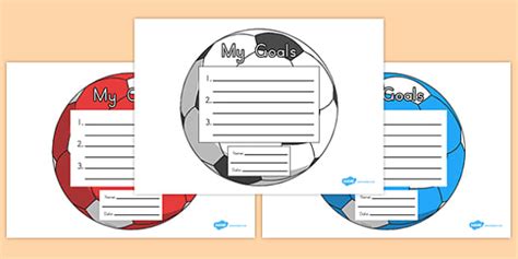 Setting Targets Soccer Ball Templates | Twinkl