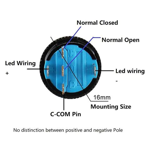 Baomain 4-Pack Push Button Switch 5/8 inch 16mm, India | Ubuy