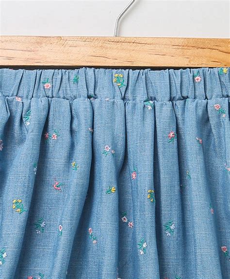 All-over Floral Embroidery Denim Skirt. – Sweetlime By AS