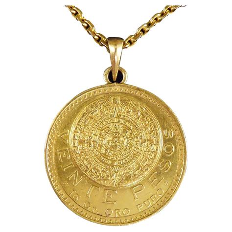 Mexican Peso Coin Necklace For Sale at 1stDibs | mexican gold coin ...