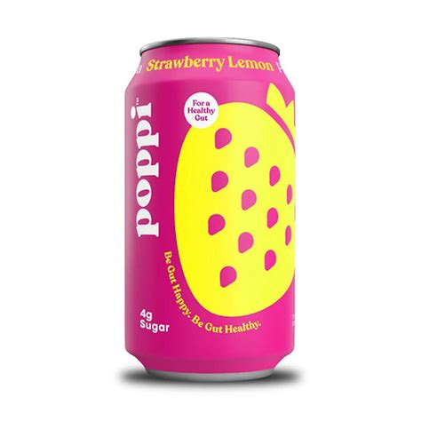 poppi, Strawberry Lemon, A Healthy Sparkling Prebiotic Soda | Good ...