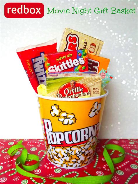 Family Movie Night Gift Basket Ideas Christmas Homemade Popcorn Redbox ...
