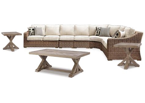 Deco 4 Piece Sunbrella Outdoor Sectional & Table