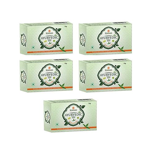 Krishna's Herbal & Ayurveda Ayurvedic Soap - 75 g each (Pack of 5 ...