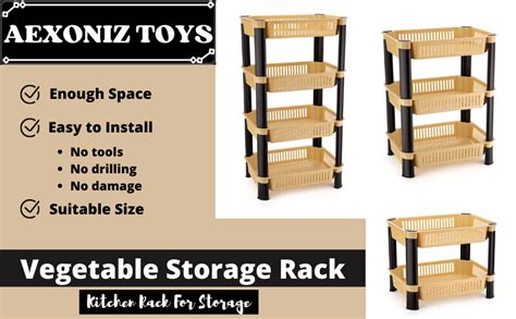 AEXONIZ Vegetable Basket for Kitchen,Potato and Onion Rack for Kitchen ...