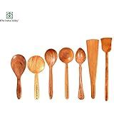 Buy The Indus Valley Neem Wood Spatulas for Cooking & Serving - Thick ...