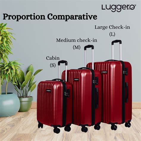 CLASSIC DARK RED Light Weight & Durable Polycarbonate Hard Luggage ...