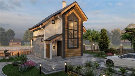 2 Story Scandinavian House Plan Rustic Home Design