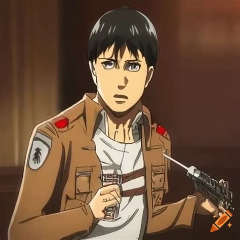 Bertholdt Hoover from Attack on Titan wearing a white Marleyan Warrior ...