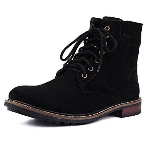 LOUIS STITCH Men's Midnight Black Handmade Long Ankle Boots Italian ...