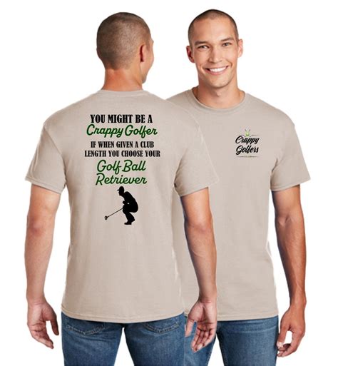 Crappy Golfers Club Funny Golf Shirts for Men - Club Length - Funny ...
