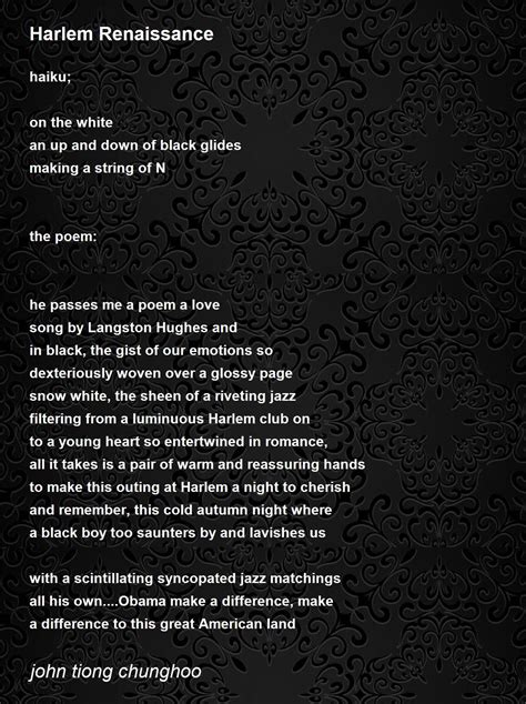 Harlem Renaissance Poem About Beauty Roaring Twenties Harlem